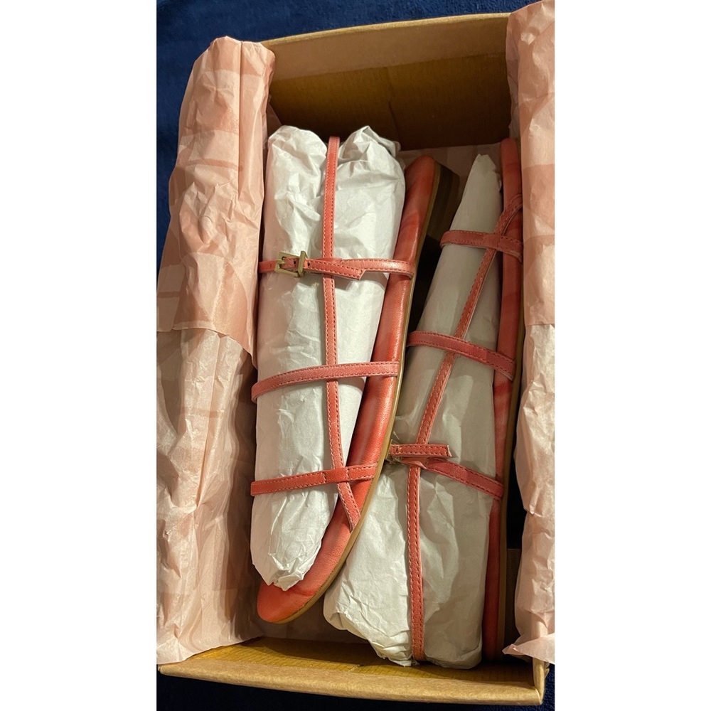 Anthropologie Ava Salmon Pink Strappy Sandals NWT Size 9 - Picture 9 of 11